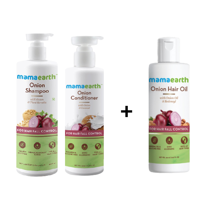 Super Combos Onion Hair Shampoo + Onion Conditioner + Hair Oil